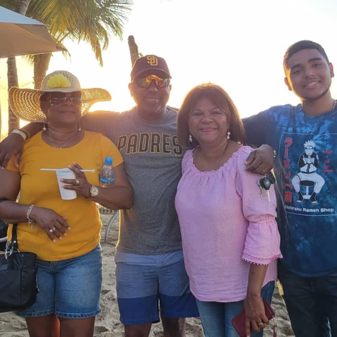 My family at a beach