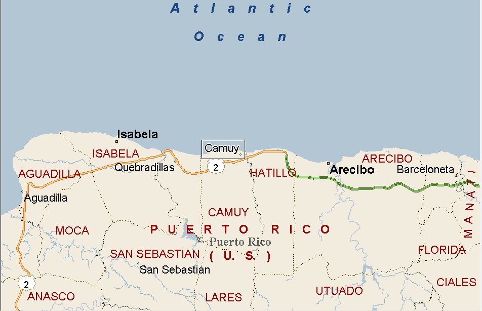 Map of Camuy