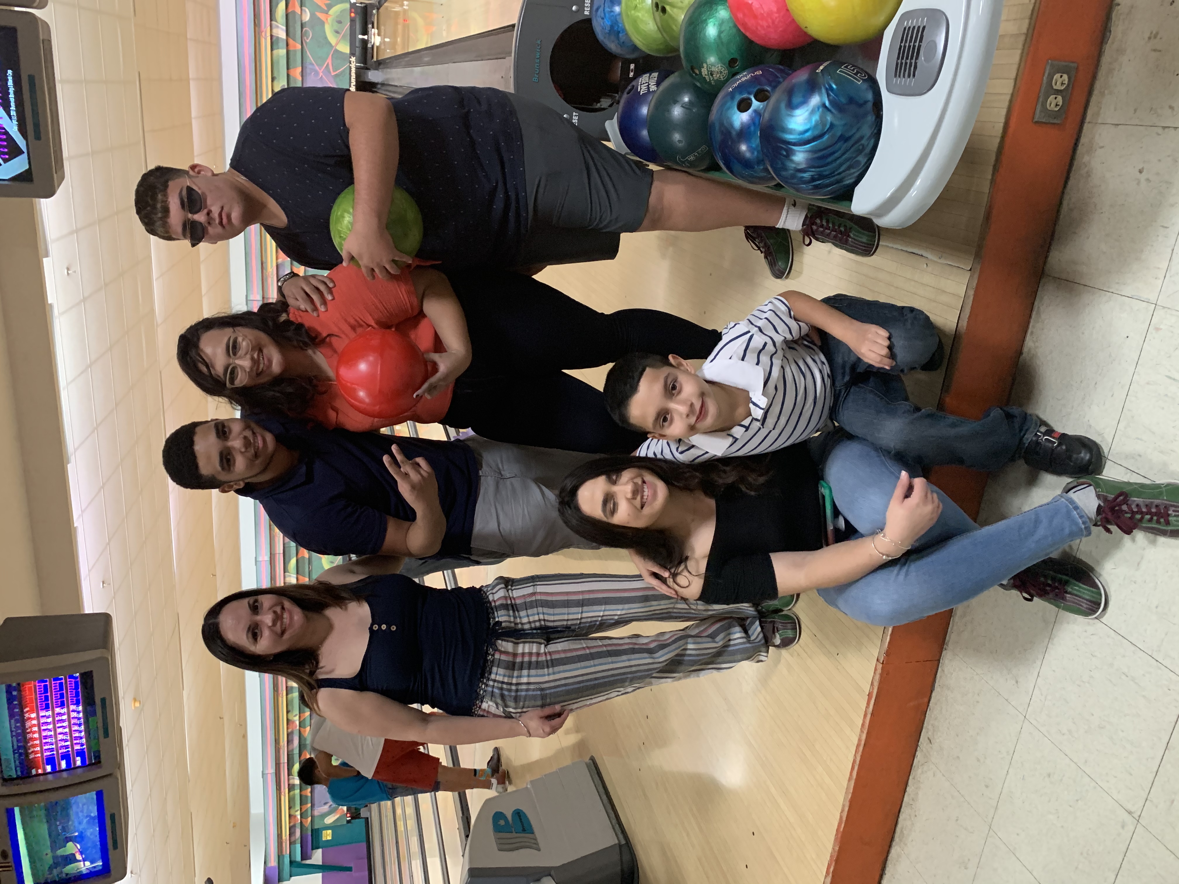 My family at a bowling ally